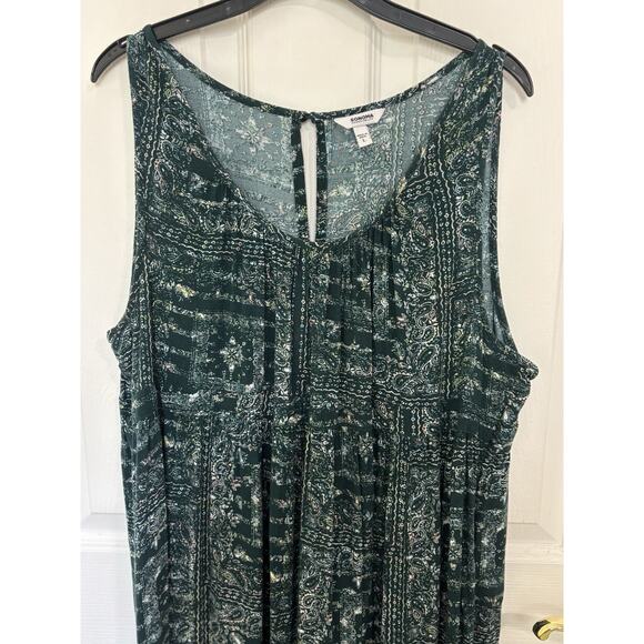 Sonoma Paisley Print Sleeveless Tiered Maxi Dress Size Large Boho Western Beach - Picture 2 of 7